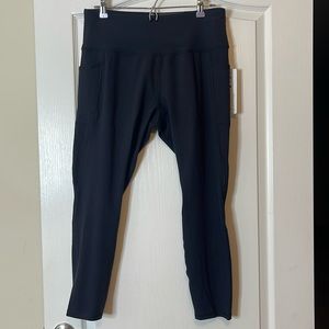 RBX Active Full Length High Waisted Leggings Black 1X